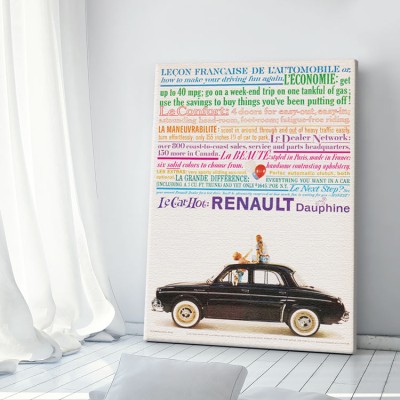 Παλιό πόστερ Renault Vintage Πίνακες σε καμβά 63 x 45 cm (265)