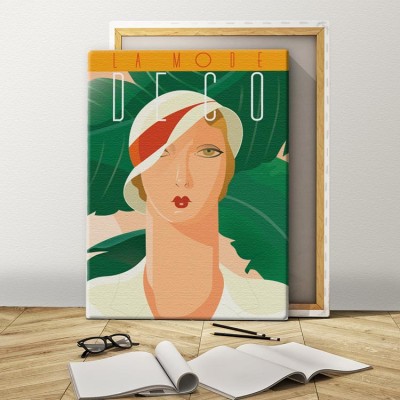 Art deco “La mode deco” Vintage Πίνακες σε καμβά 63 x 45 cm (10395)