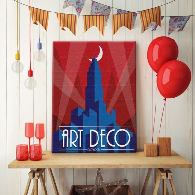 Art deco Hollywood Vintage Πίνακες σε καμβά 54 x 45 cm