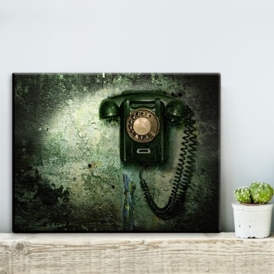 Παλιό τηλέφωνο Vintage Πίνακες σε καμβά 45 x 60 cm (10490)