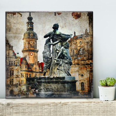 Παλιά Δρέσδη Vintage Πίνακες σε καμβά 50 x 50 cm