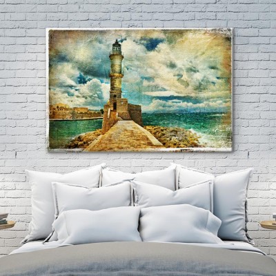 Φάρος Vintage Πίνακες σε καμβά 41 x 61 cm