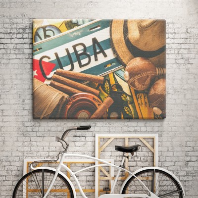 Κούβα Vintage Πίνακες σε καμβά 41 x 61 cm (19387)