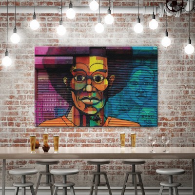 Αφρικανός άντρας Street art Πίνακες σε καμβά 40 x 65 cm