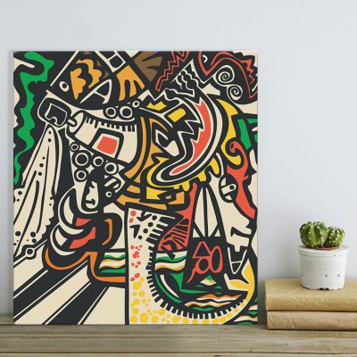 Αφηρημένη τέχνη Street art Πίνακες σε καμβά 54 x 48 cm
