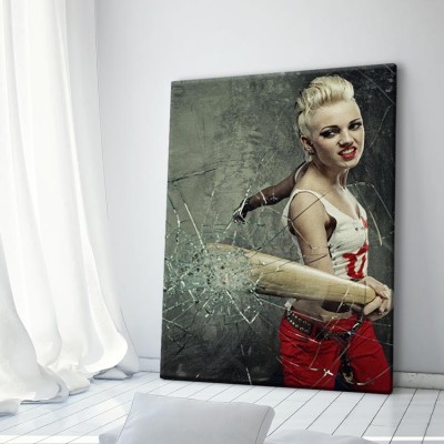 Γυναίκα rock Άνθρωποι Πίνακες σε καμβά 60 x 40 cm (12650)