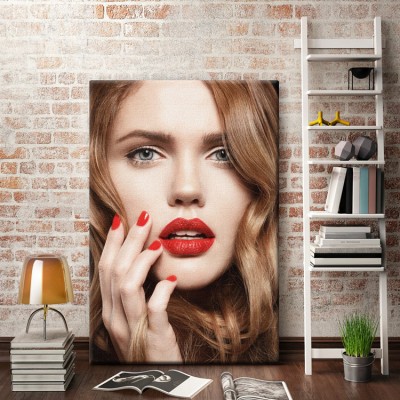 Κόκκινα χείλη, κόκκινα νύχια Άνθρωποι Πίνακες σε καμβά 60 x 40 cm (12654)