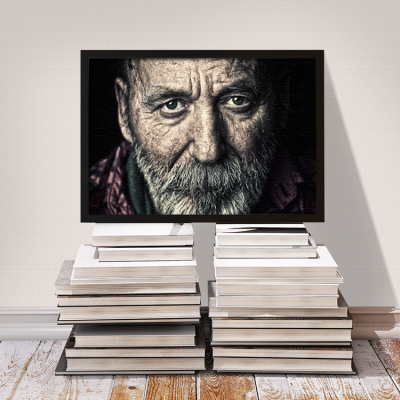 Πορτραίτο Ηλικιωμένου Άνθρωποι Πίνακες σε καμβά 40 x 60 cm (37863)