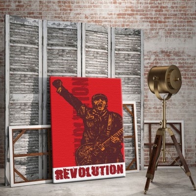 Επανάσταση Διάφορα Πίνακες σε καμβά 66 x 40 cm (12685)