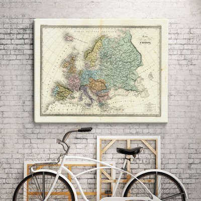 Χάρτης Ευρώπης Διάφορα Πίνακες σε καμβά 40 x 60 cm (9055)