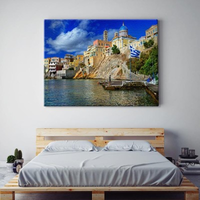 Σύρος, Ελλάδα Ελλάδα Πίνακες σε καμβά 43 x 65 cm