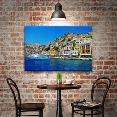 Το νησί της Σύμης Ελλάδα Πίνακες σε καμβά 39 x 65 cm