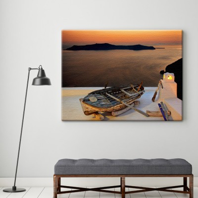 Ηλιοβασίλεμα στη Σαντορίνη Ελλάδα Πίνακες σε καμβά 40 x 60 cm (10076)