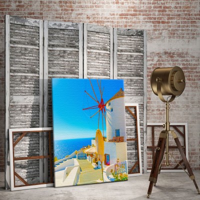Ανεμόμυλος Ελλάδα Πίνακες σε καμβά 59 x 42 cm