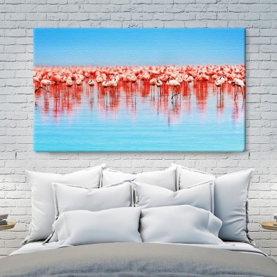 Φλαμίνγκο Ζώα Πίνακες σε καμβά 38 x 66 cm