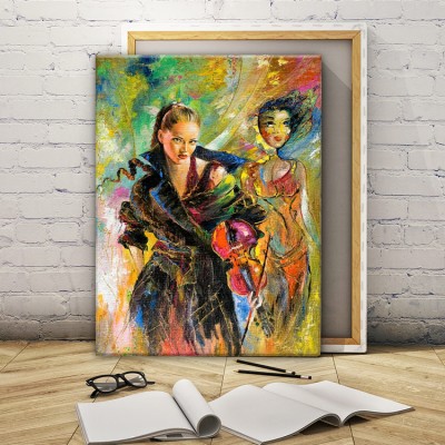 Κοπέλα με βιολί Ζωγραφική Πίνακες σε καμβά 65 x 46 cm (10544)
