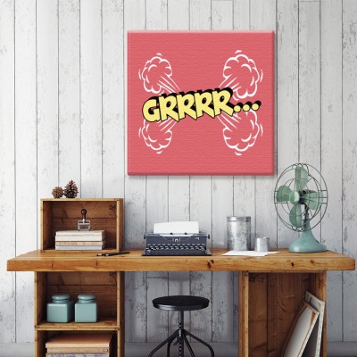 Grrr Κόμικς Πίνακες σε καμβά 50 x 50 cm