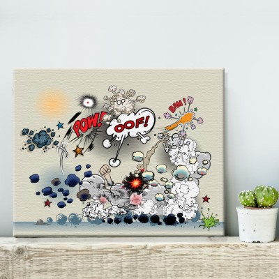 BOOM! Κόμικς Πίνακες σε καμβά 45 x 56 cm