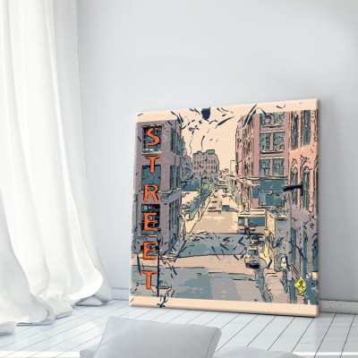 Street Κόμικς Πίνακες σε καμβά 50 x 50 cm
