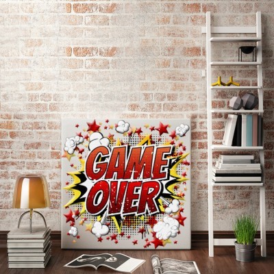Game over Κόμικς Πίνακες σε καμβά 50 x 50 cm (16156)