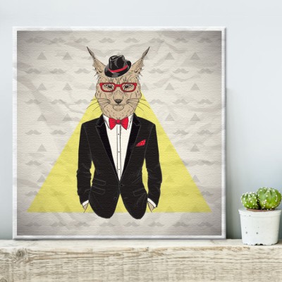Mr. Lynx Κόμικς Πίνακες σε καμβά 50 x 50 cm