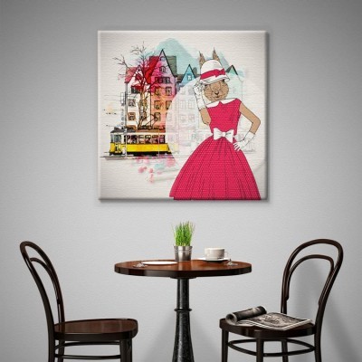 Mrs. Rabbit Κόμικς Πίνακες σε καμβά 50 x 50 cm