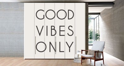 Good Vibes Only Φράσεις Αυτοκόλλητα ντουλάπας 61 x 185 cm