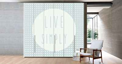 Live Simply Φράσεις Αυτοκόλλητα ντουλάπας 65 x 185 cm (14231)