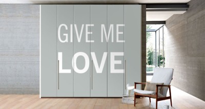 Give me Love Φράσεις Αυτοκόλλητα ντουλάπας 61 x 185 cm