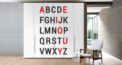 ABC.. Φράσεις Αυτοκόλλητα ντουλάπας 61 x 185 cm