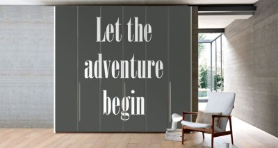 Let the adventure Φράσεις Αυτοκόλλητα ντουλάπας 65 x 185 cm (14246)
