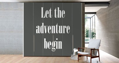 Let the adventure Φράσεις Αυτοκόλλητα ντουλάπας 61 x 185 cm