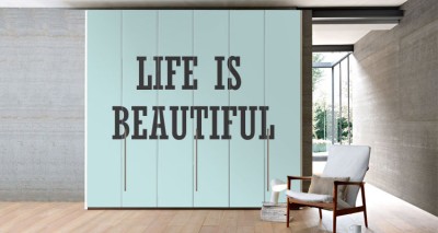 Life is .. Φράσεις Αυτοκόλλητα ντουλάπας 61 x 185 cm
