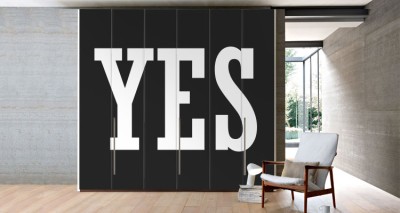 Yes Φράσεις Αυτοκόλλητα ντουλάπας 61 x 185 cm