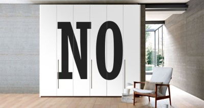 No Φράσεις Αυτοκόλλητα ντουλάπας 61 x 185 cm