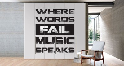 Where words… Φράσεις Αυτοκόλλητα ντουλάπας 61 x 185 cm