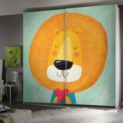 Lion Παιδικά Αυτοκόλλητα ντουλάπας 61 x 185 cm (36186)
