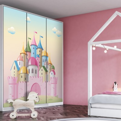 Magic Castle Παιδικά Αυτοκόλλητα ντουλάπας 61 x 185 cm