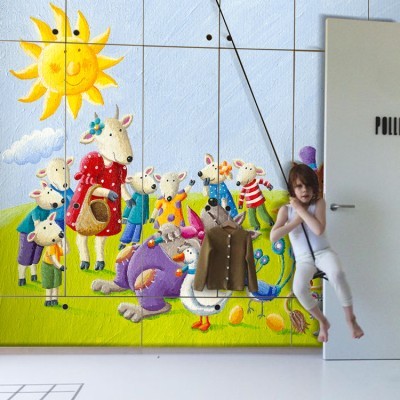 Χαρούμενα ζωάκια Παιδικά Αυτοκόλλητα ντουλάπας 61 x 185 cm (36218)
