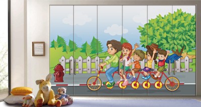 Ώρα για ποδήλατο Παιδικά Αυτοκόλλητα ντουλάπας 65 x 185 cm (18526)