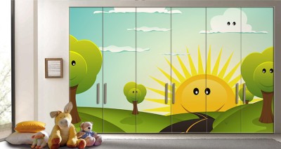Καλοκαιρινό τοπίο Παιδικά Αυτοκόλλητα ντουλάπας 65 x 185 cm (7804)