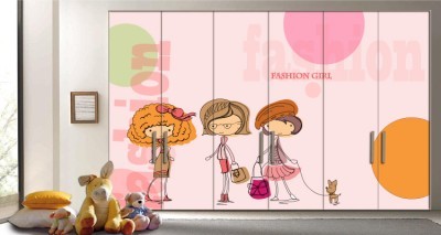 Κοριτσάκια Παιδικά Αυτοκόλλητα ντουλάπας 65 x 185 cm (8444)
