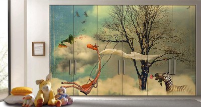 Δέντρο στον ουρανό Παιδικά Αυτοκόλλητα ντουλάπας 65 x 185 cm (10746)