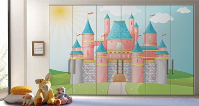 Παραμυθένιο κάστρο Παιδικά Αυτοκόλλητα ντουλάπας 65 x 185 cm (14948)