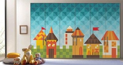 Παραμυθένια πόλη Παιδικά Αυτοκόλλητα ντουλάπας 65 x 185 cm (14961)