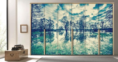 Xρώματα του φθινοπώρου Φύση Αυτοκόλλητα ντουλάπας 65 x 185 cm (19497)