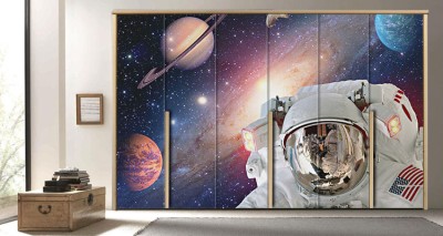 Αστροναύτης Φύση Αυτοκόλλητα ντουλάπας 65 x 185 cm (19502)