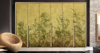 Φύλλα Μπαμπού Φύση Αυτοκόλλητα ντουλάπας 65 x 185 cm (7837)