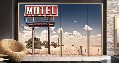 Πινακίδα μοτέλ, Αριζόνα Πόλεις – Ταξίδια Αυτοκόλλητα ντουλάπας 65 x 185 cm (12304)