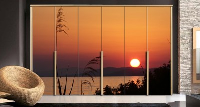Ηλιοβασίλεμα στη Σιθωνία της Χαλκιδικής Ελλάδα Αυτοκόλλητα ντουλάπας 65 x 185 cm (12329)
